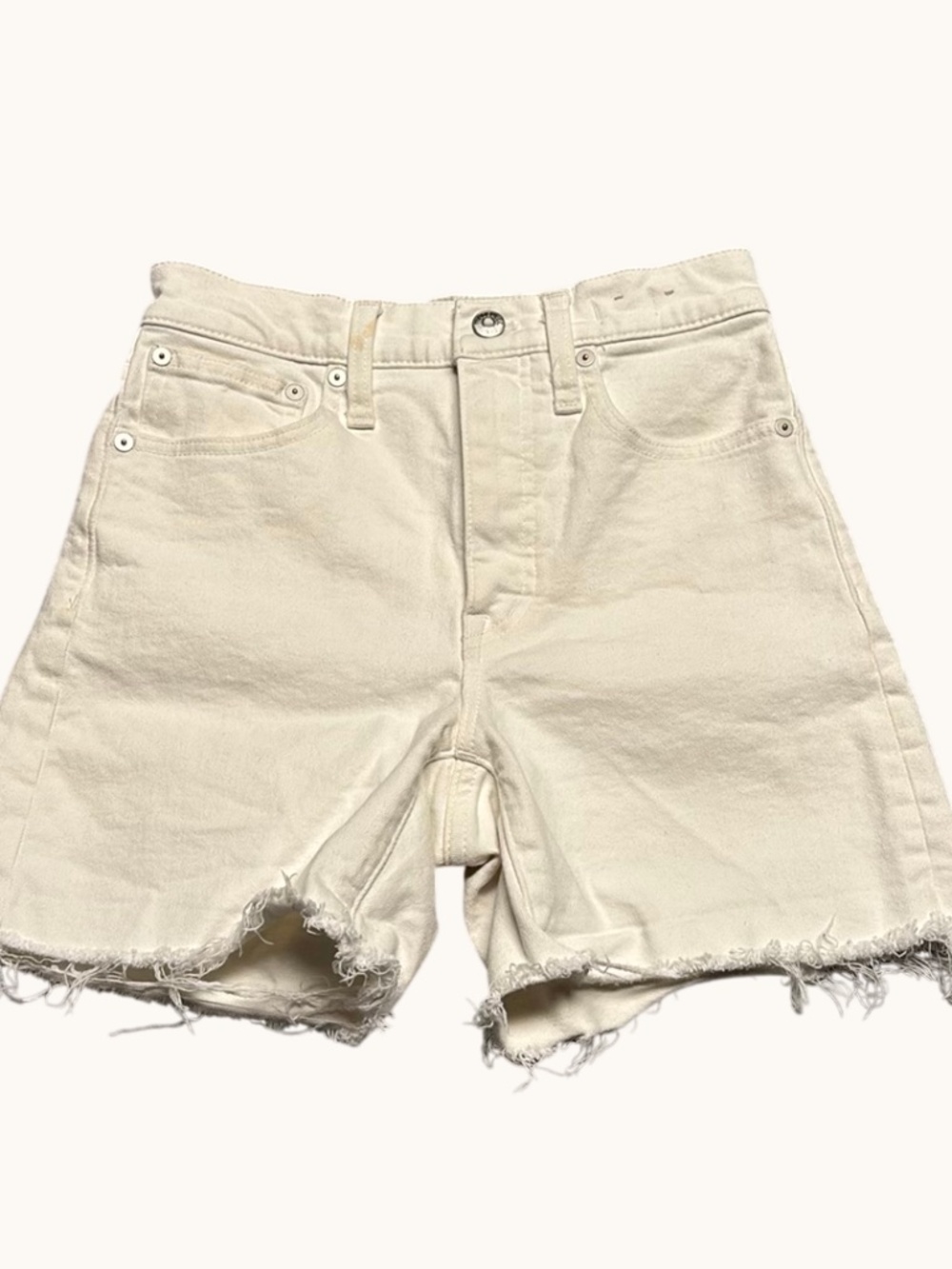 Madewell‎ High-Rise Denim Shorts Raw Hem Sz. 24